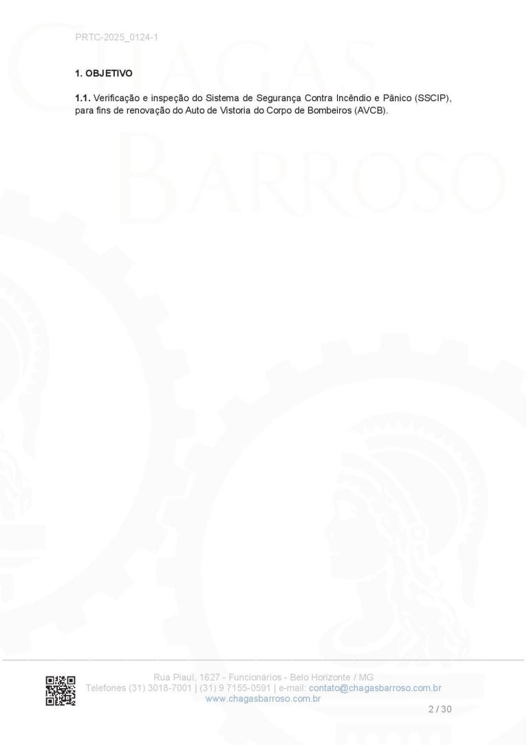 Relatório de Irregularidades na Edificação - PSCIP / AVCB / CLCB - Eng. Levi das Chagas Barroso Filho